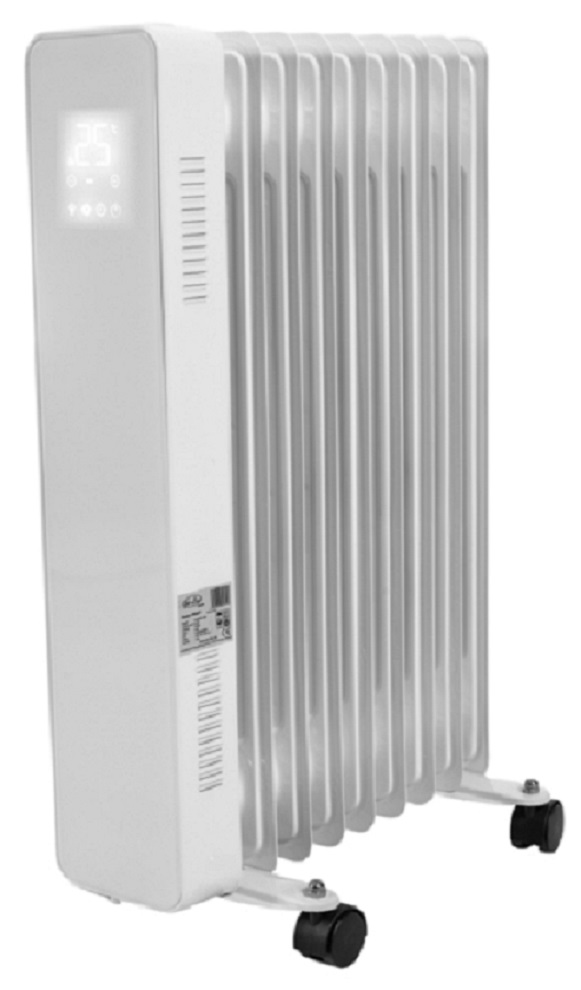 Radiateur d'huile Radiateur sur roulettes chauffage appoint Lissabon blanc 2000 W