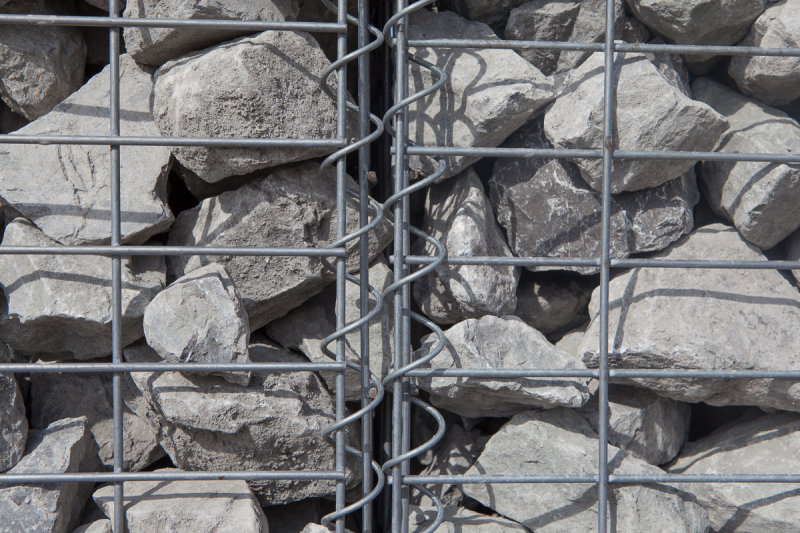 Set of 4 Stone Gabions 200 x 150 x 30 cm