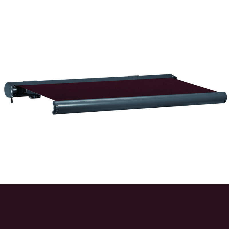 Vollkassettenmarkise Sunray 4 x 3 m in anthrazit-bordeaux Markise