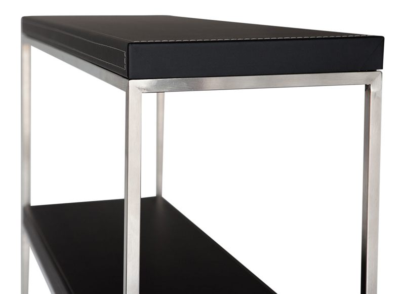 Büromöbel Büro Schrank Aktenschrank FORLI schwarz 1000x300 x1140 mm Kunstleder Homeoffice