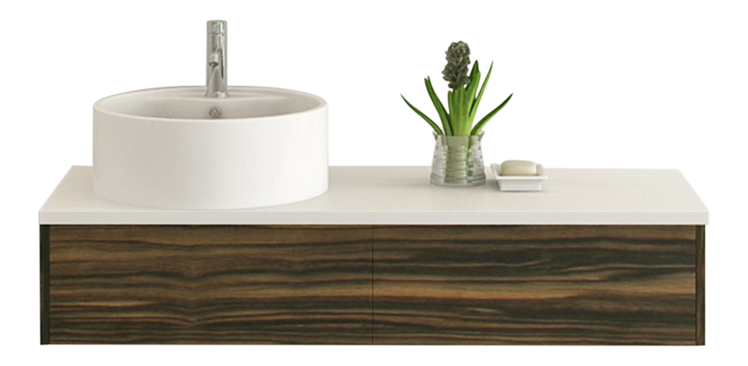 Bath furniture Biel walnut optic