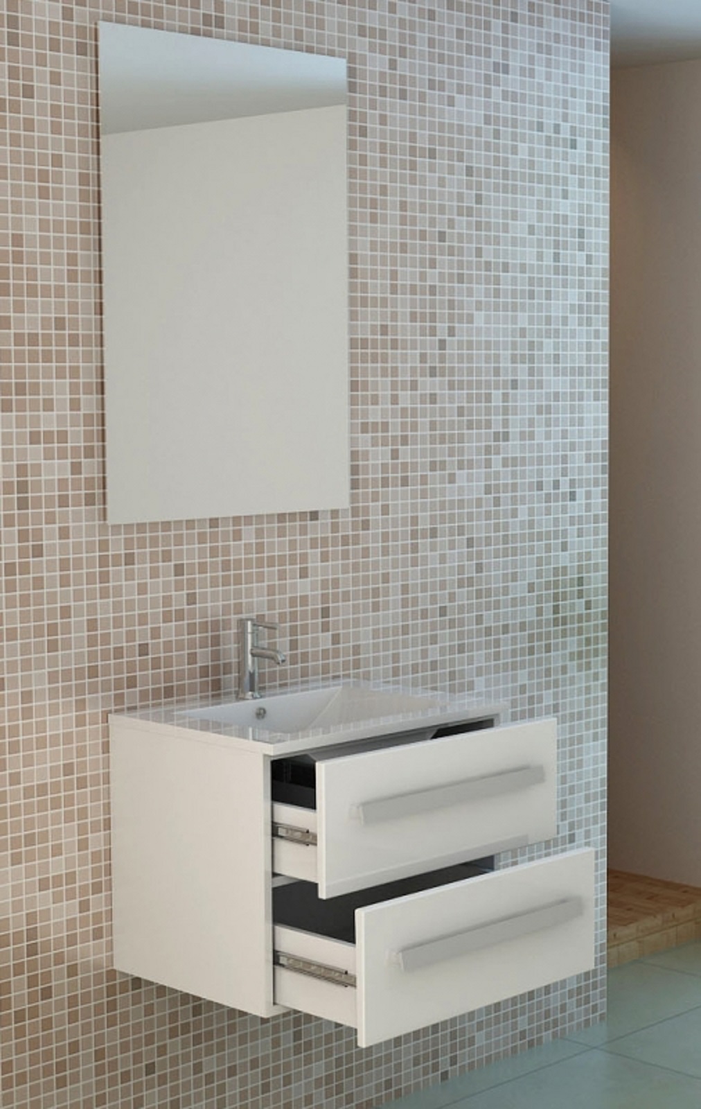 Vanity Set white high gloss