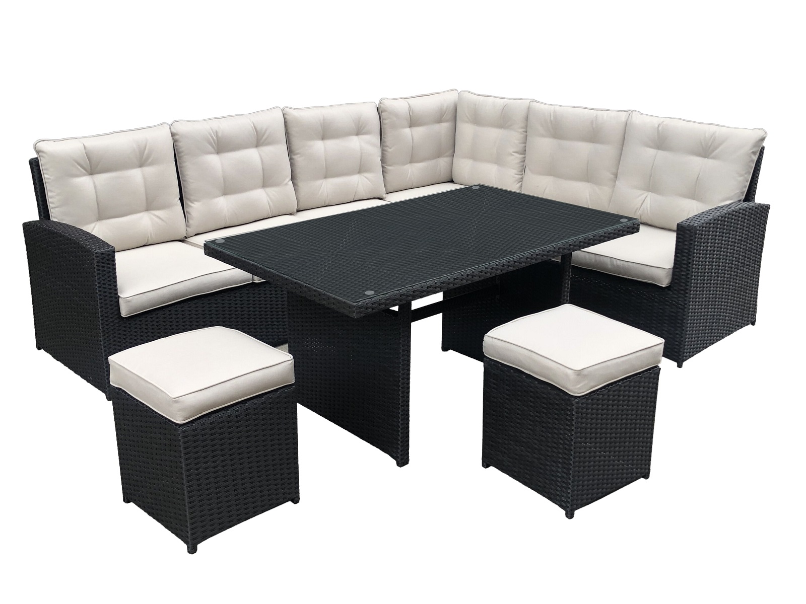 Garden group La Palma garden furniture black garden game lounge Jet-Line