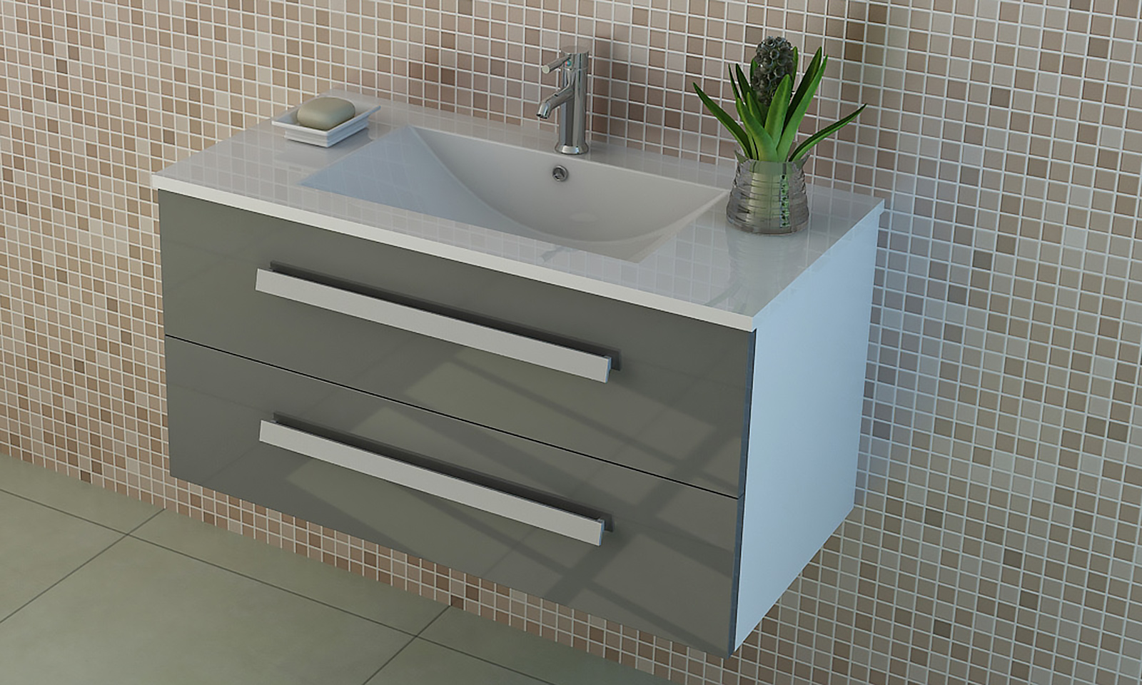 Bath furniture Rapperswil grey