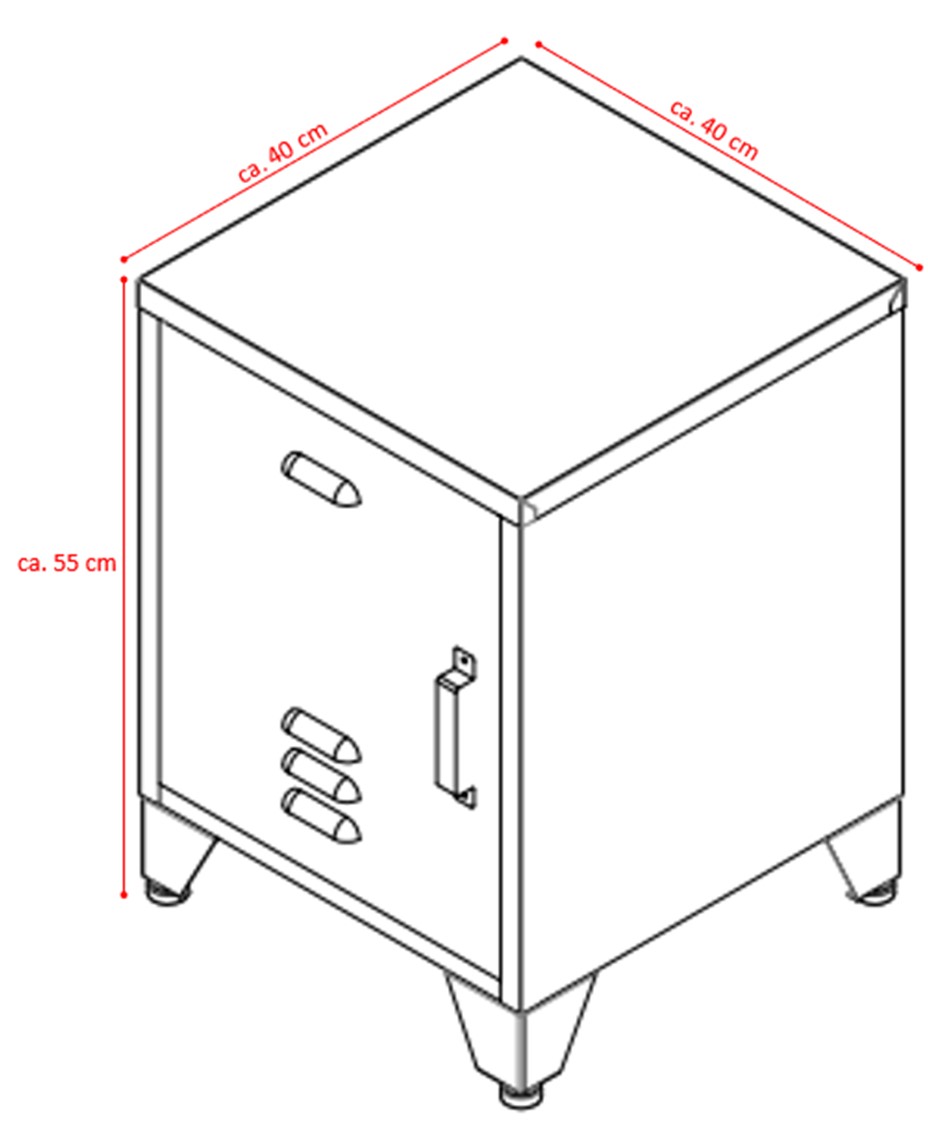 Steel Office-Cabinet MINSKOW locker 1 door white