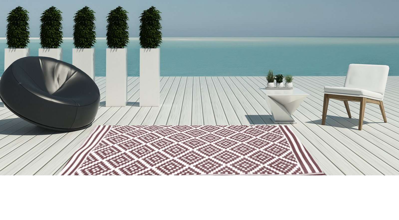 Jet-Line outdoor carpet Austin weatherproof and usable for balcony, terrace and garden