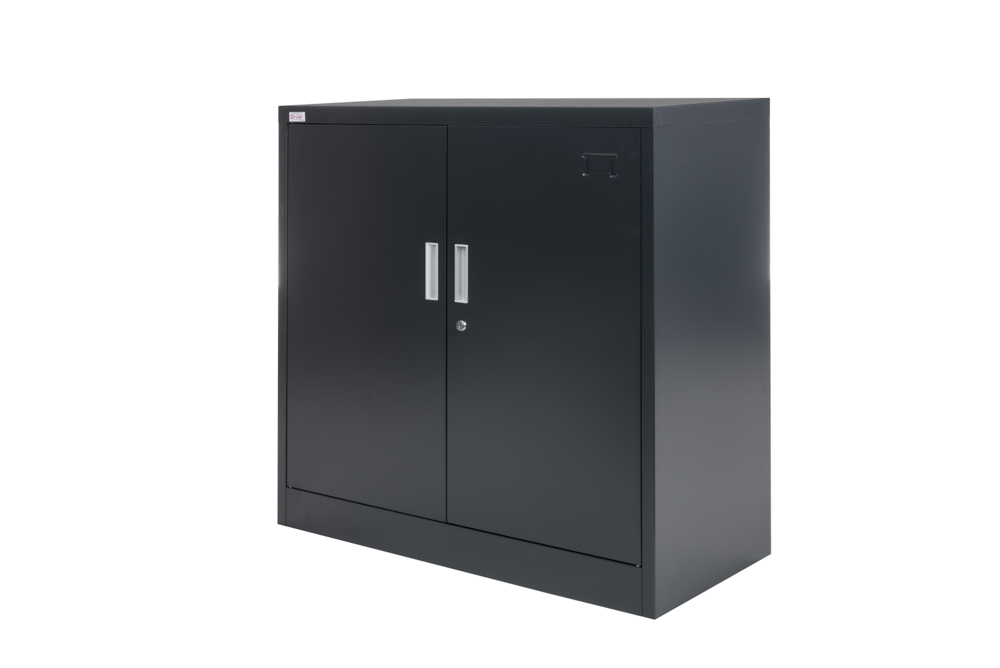 Steel Office Cabinet KIEW anthracite gray knock down  90x40x90cm