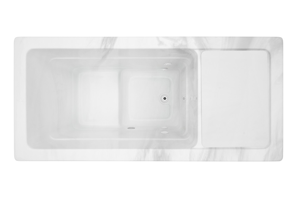 Eiswanne Badewanne Saunawanne Kaltwanne NARSARA marmorweiß-anthrazit