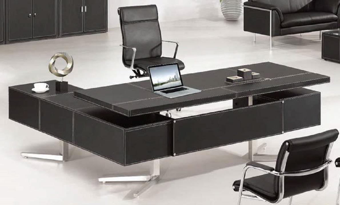 Office-Desk "Bari", black - right