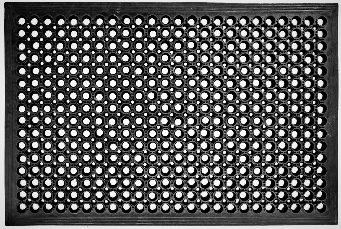 Fußmatte MONA 90x150x1,2 cm schwarz Eingang Matte außem Jet-Line Ringmuster