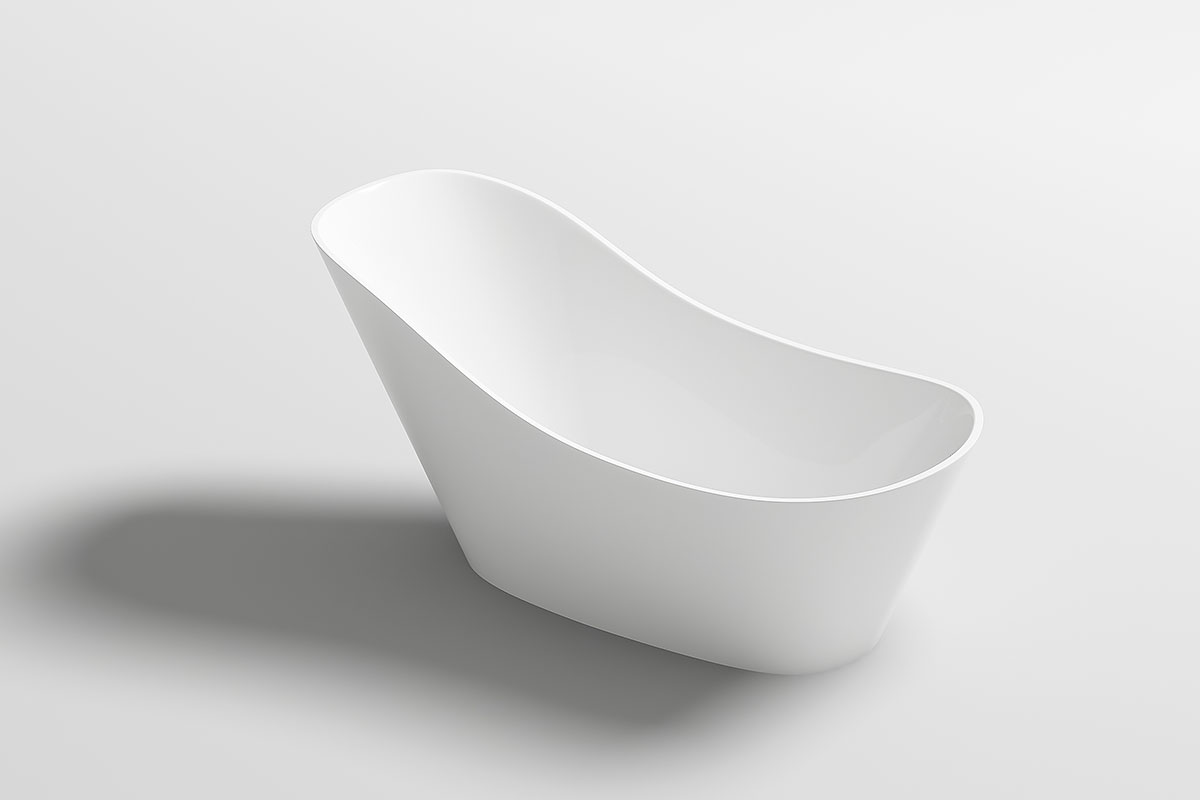 Design Badewanne CHUR II 1700x720 Jet-Line Wanne freistehend weiss elegant