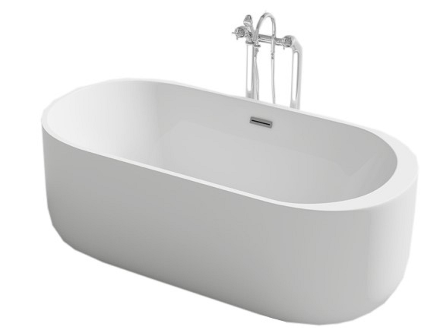 Badewanne WETZIKON weiss 170 x 80 cm