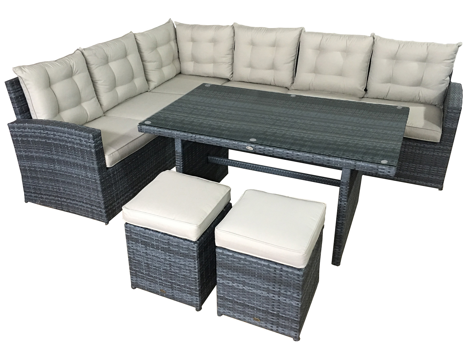 Garden lounge La Palma gray seating area dining table garden furniture balcony terrace