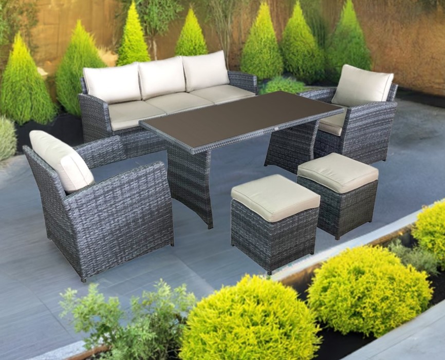 Gartenmöbel Loungemoebel Havanna grau Lounge
