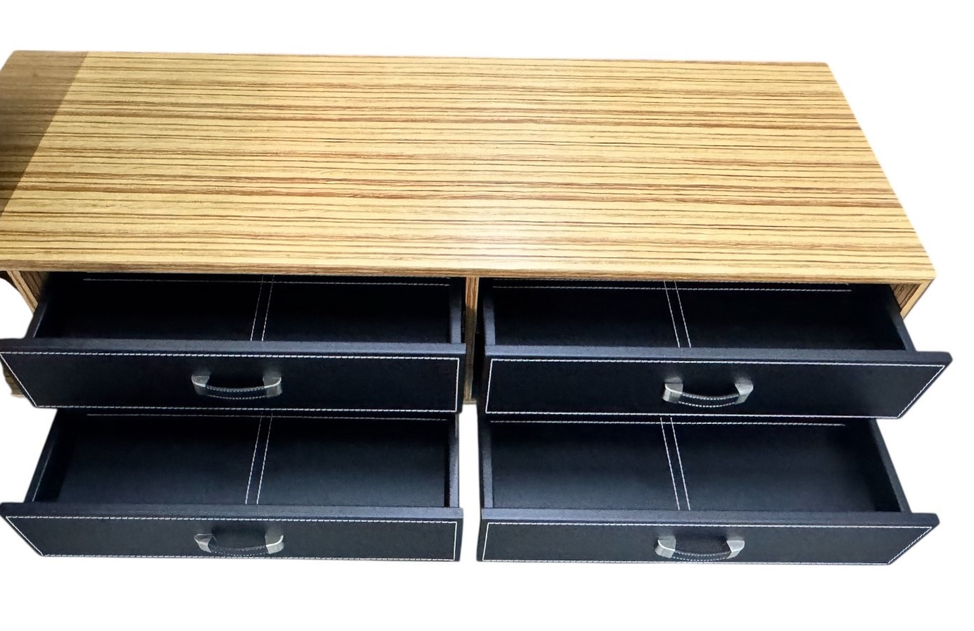 Büromöbel Chef Schreibtisch Bari schwarz - Holz Chef Büromöbel Edelstahl Füße