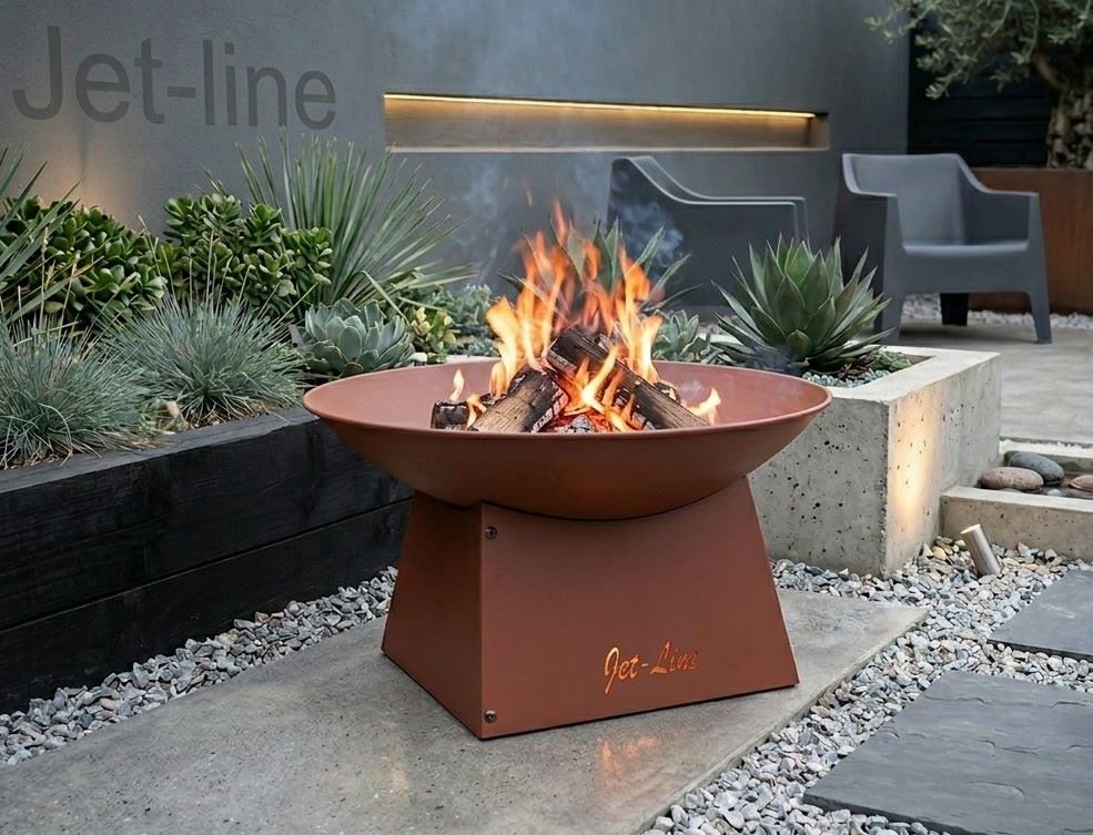 Feuerstelle Pueblo 57x33cm Garten Rostoptik Terrasse Ofen Grill Feuerschale Feuerkorb