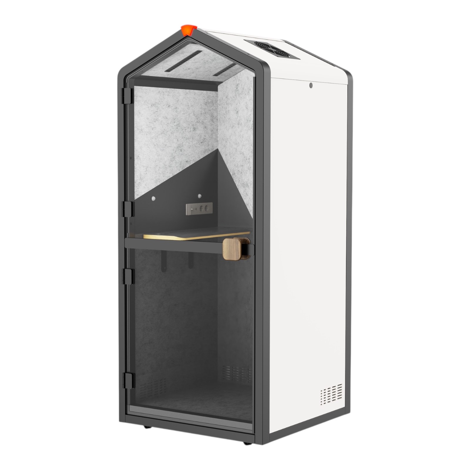 Telefonbox Büro Schallschutzkabine Meetingraum 1000x1000x2300 anthrazit - weiss Jet-Line