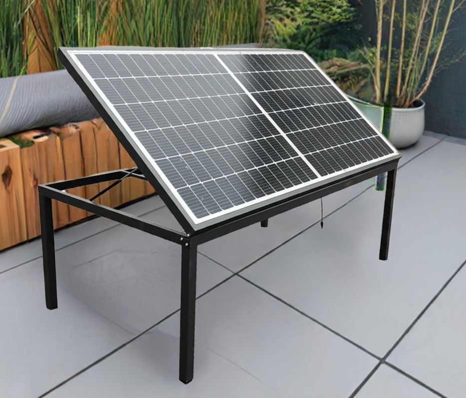 Jet-Line Solar Gartentisch Balkonsolar Ständer 450 W Modul 6-Personen Tisch