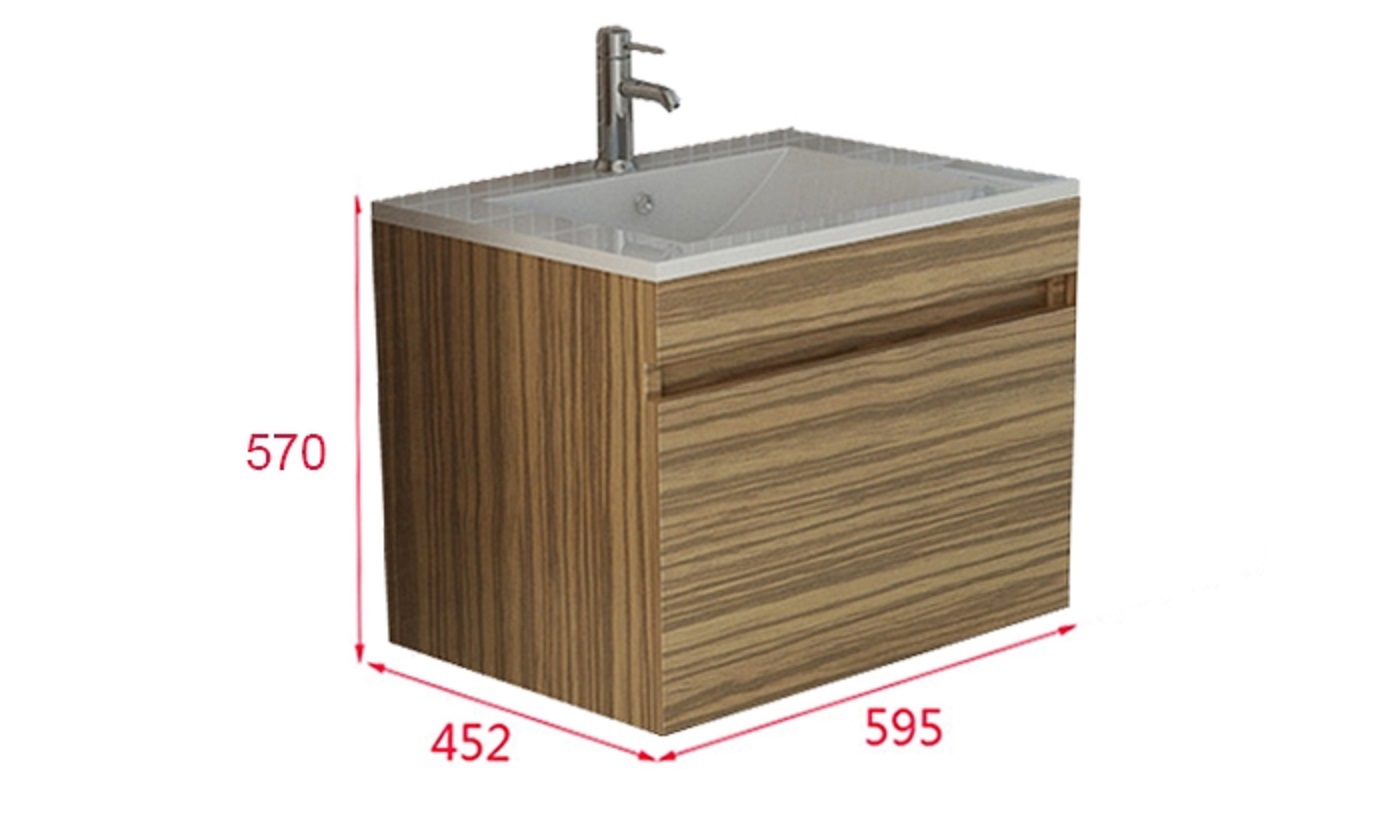 Lavatory Set Innsbruck zebra wood look