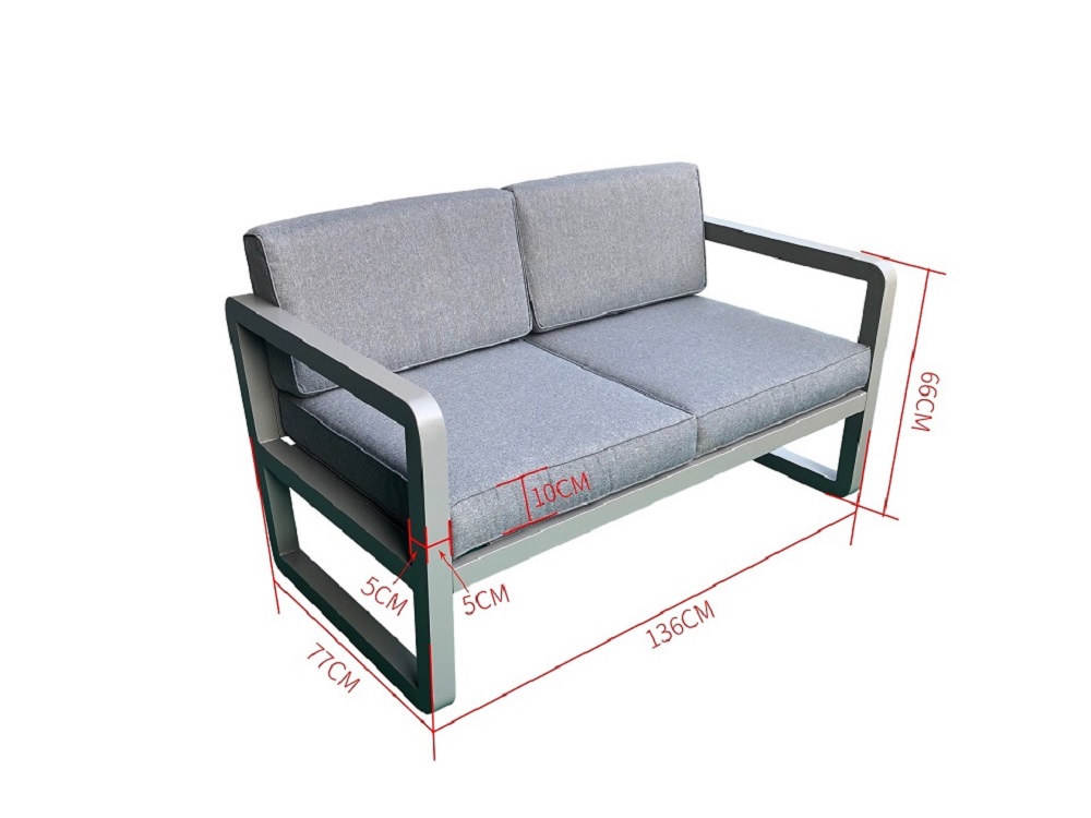 Gartenlounge Gartenmöbel Lounge Garten-Set  Delfi grau UV bestädig