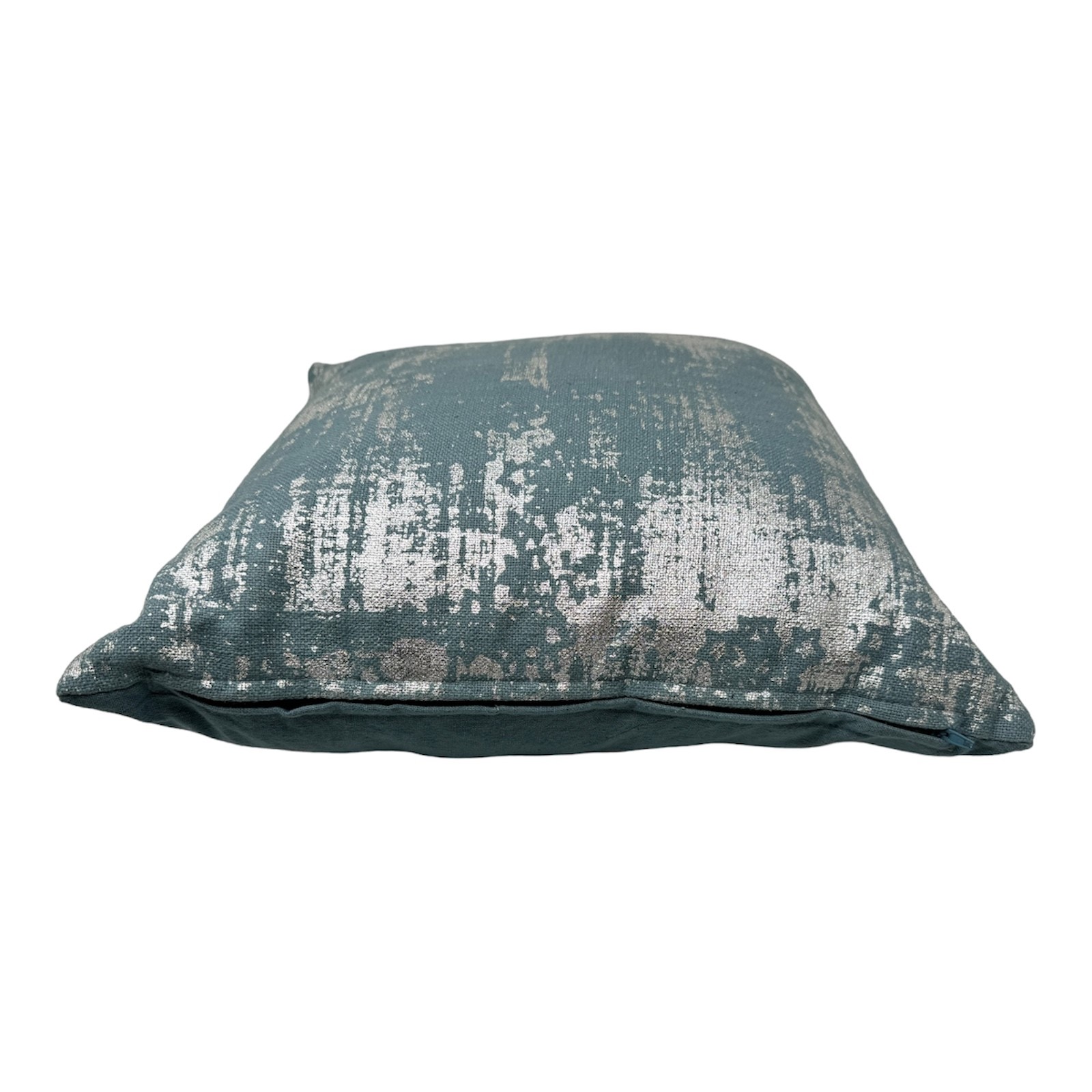 Jet-Line® 2-er Set Deko Kissen Petrol - Silber 40x40 cm Sofakissen Indoor mit Füllung