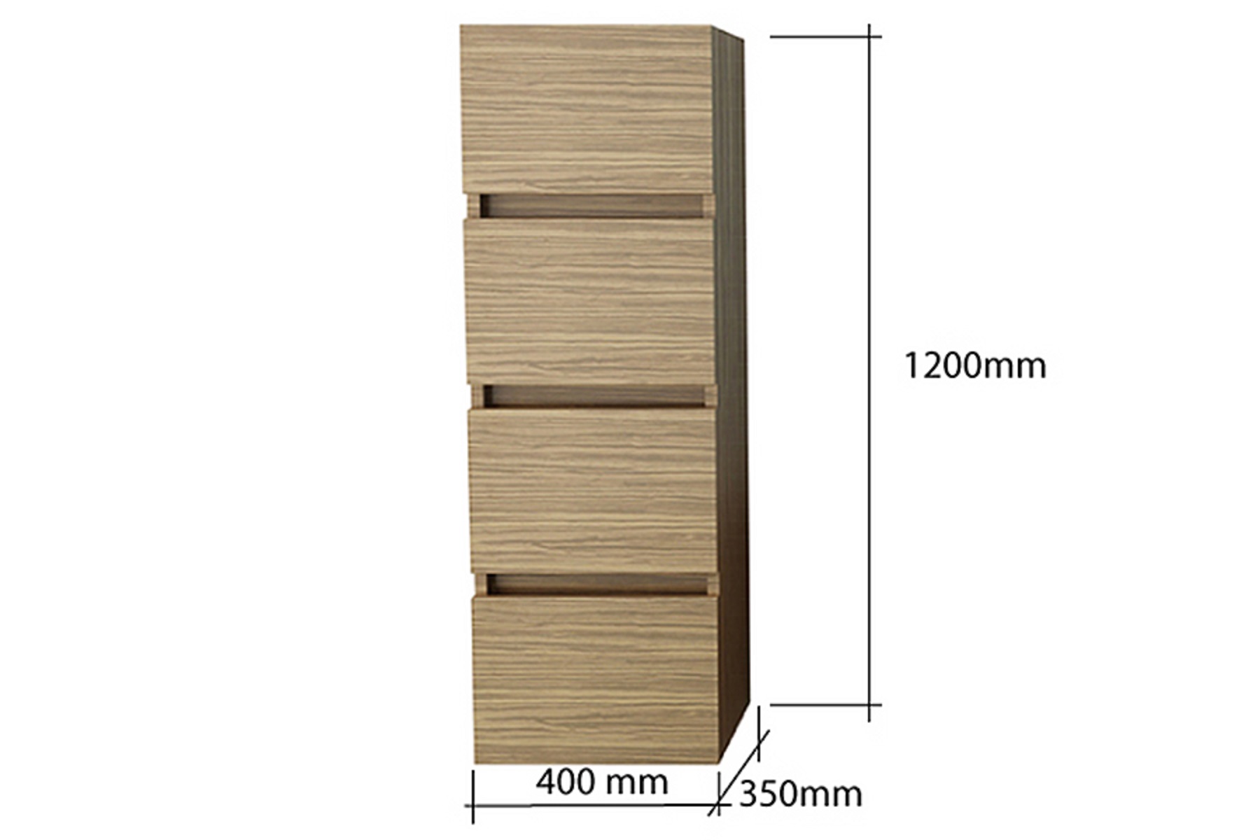 Badschrank KUFSTEIN hell 120x40x35cm