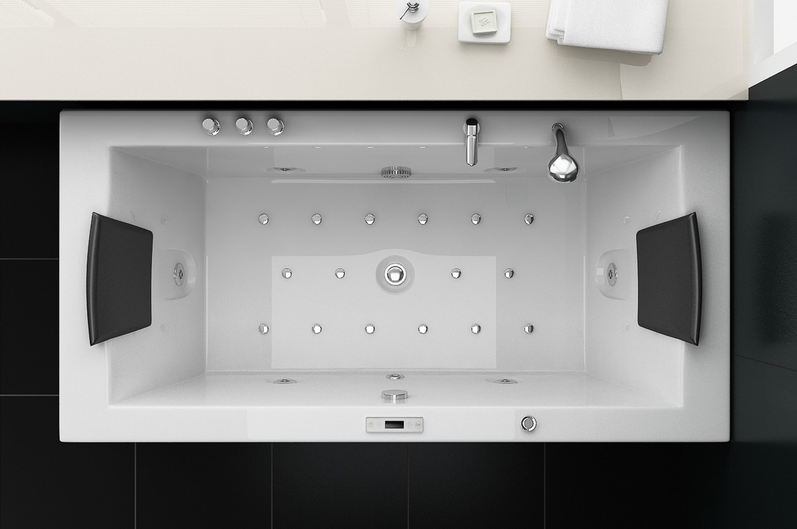 Whirlpool 2 Personen Villa Eugenie mit LED 183 x 90 cm