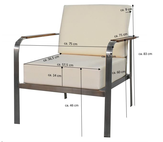 Chair for Garden-Set Aphrodite creme