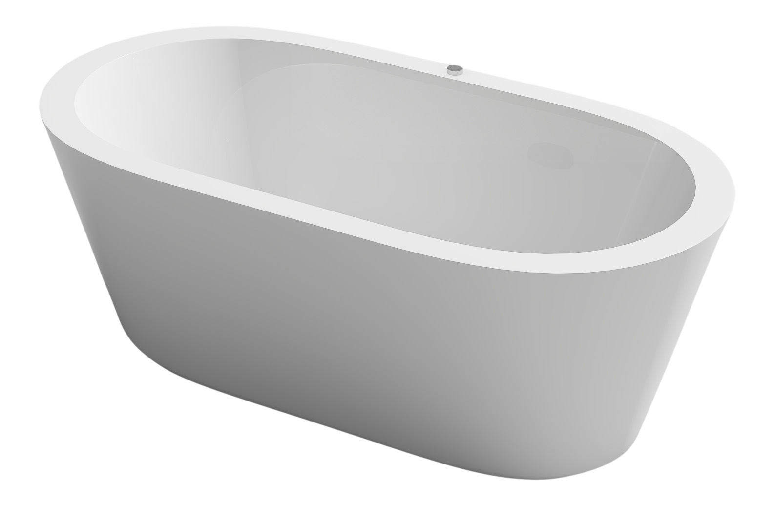 Whirlpool Badewanne LUCA weiss 170 x 80 cm