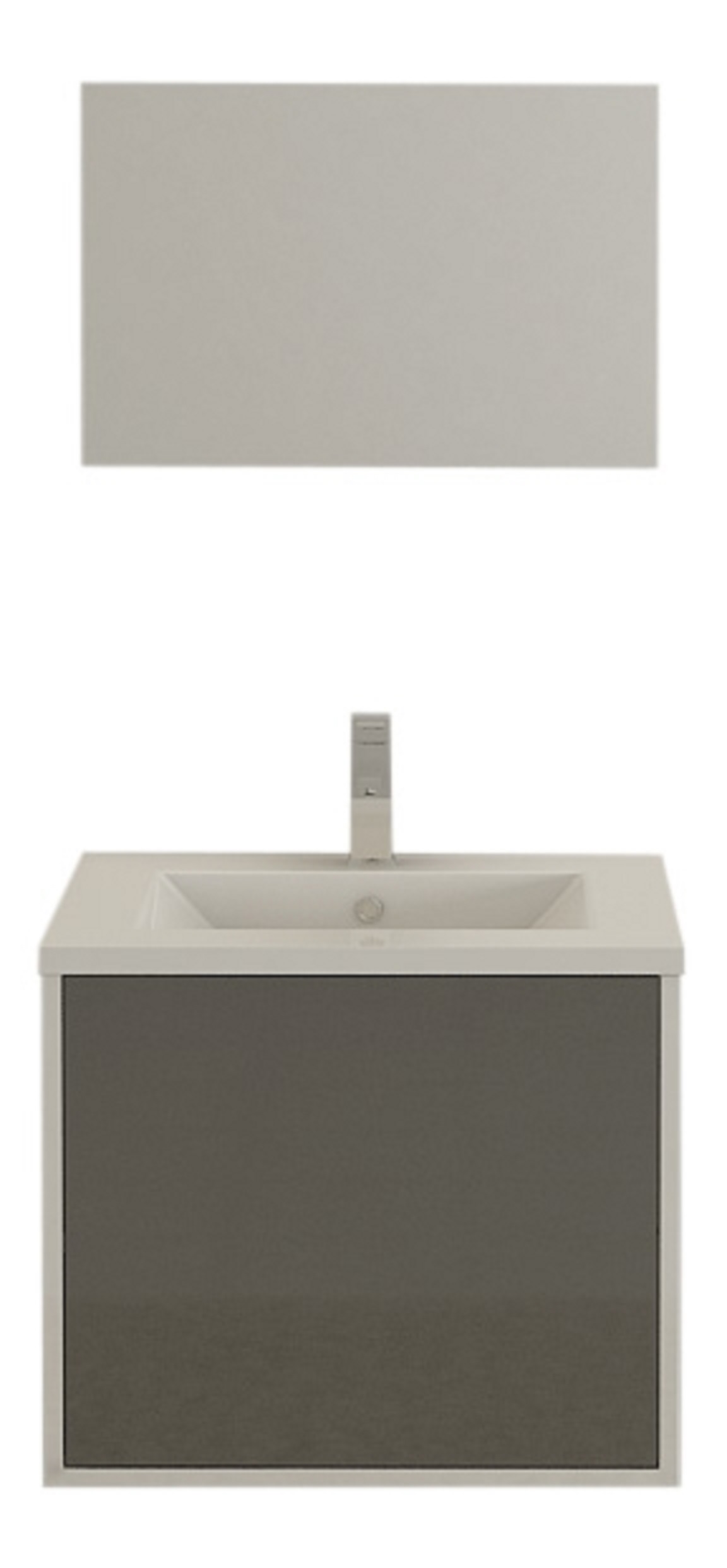 Jet-Line Bath-Set 'Linz' grey, high-gloss, new