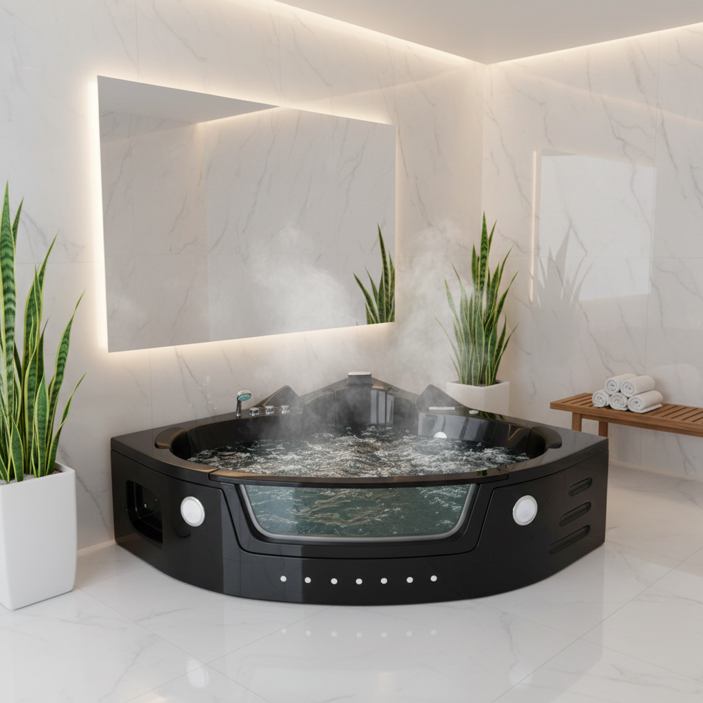 Villa Carlotta Whirlpool schwarz 2. Wahl Vollausstattung Heizung Ozon etc.