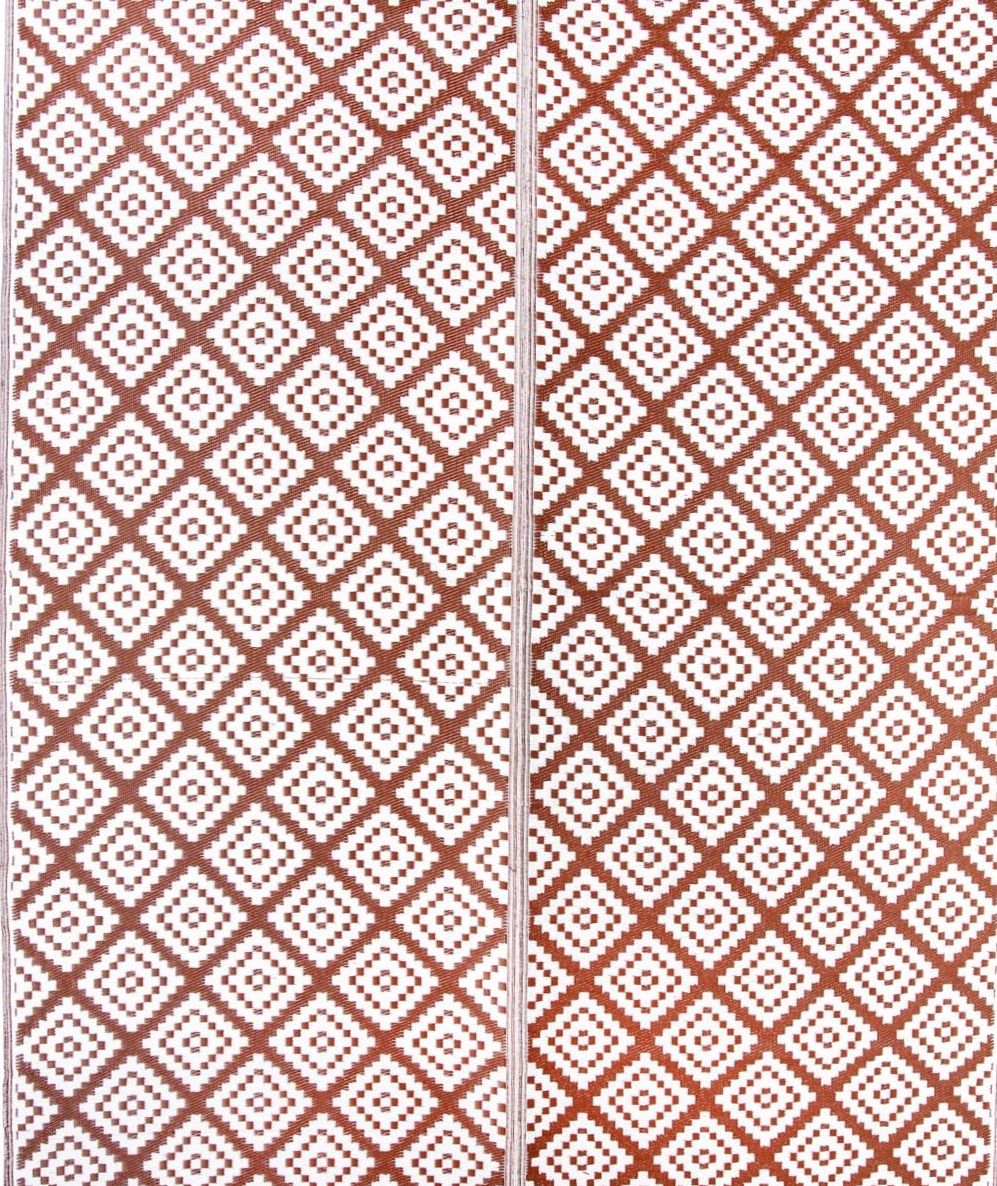 Garten Teppich Outdoor Kunststoffteppich AUSTIN braun 240x300 cm Terrasse Balkon