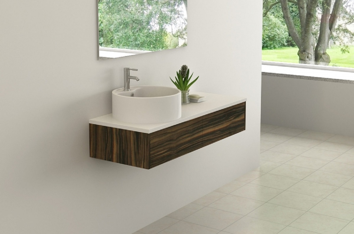 Bath furniture Biel walnut optic