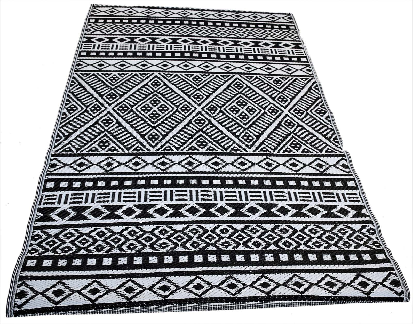 Garten Outdoor Teppich Scarlett 150x240cm schwarz von Jet-Line