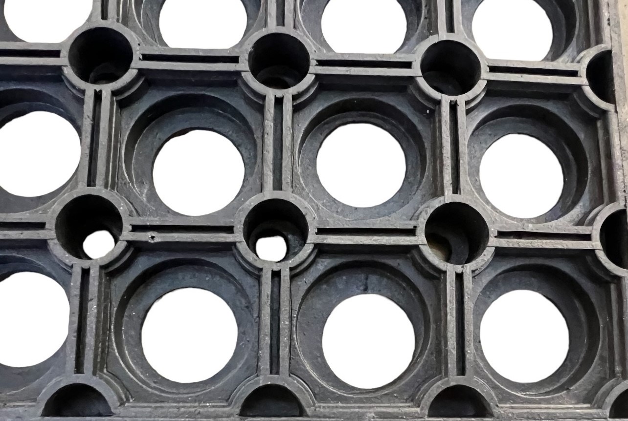 Treppenmatte 5er-Set GERLINDE 25x75cm 18mm schwarz  Stufenmatte  Jet-Line Ringmuster