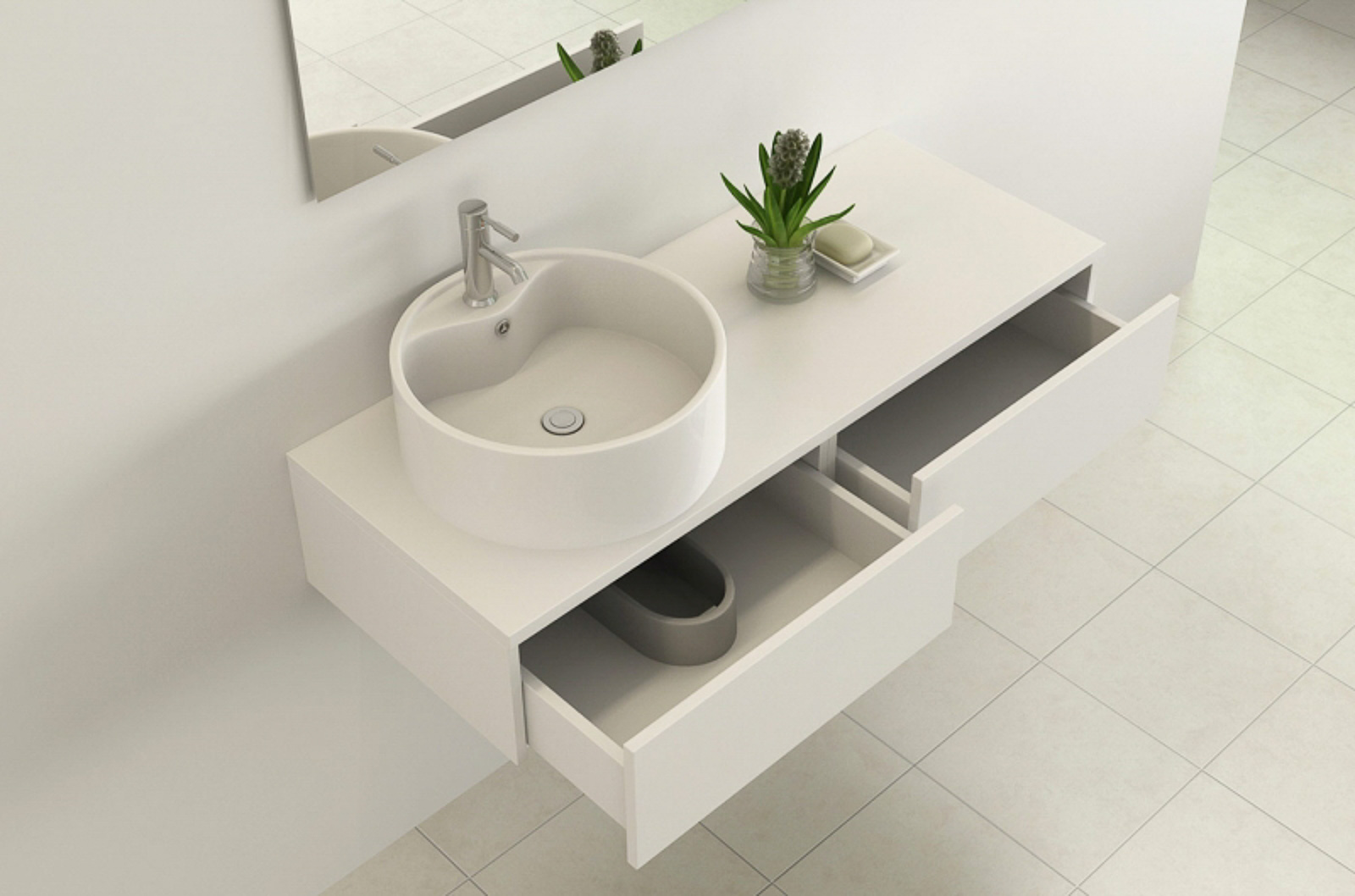 Bath furniture Biel white