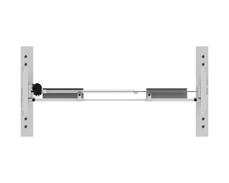 Jet-Line höhenverstellbarer Schreibtisch Gestell inklusive Tischplatte 140 x 70 cm weiss