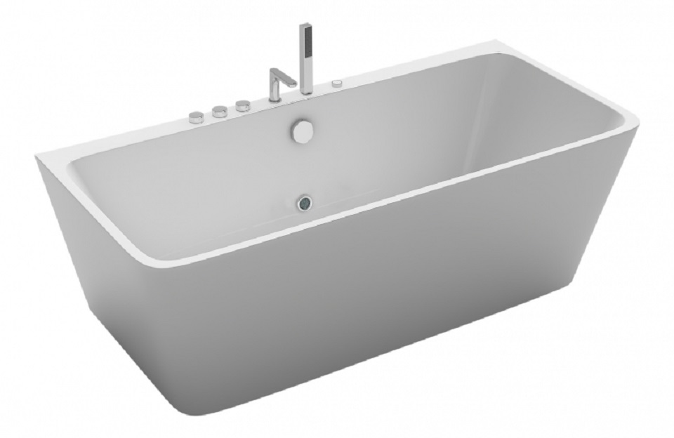 Whirlpool bathtub white Vallerie freestanding 170 cm