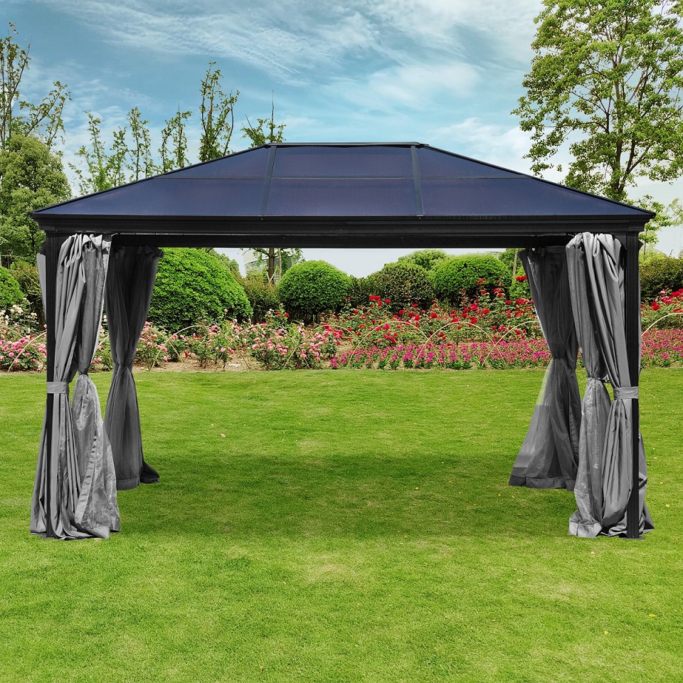 Garden pavilion aluminum roof TANEO 4x3m