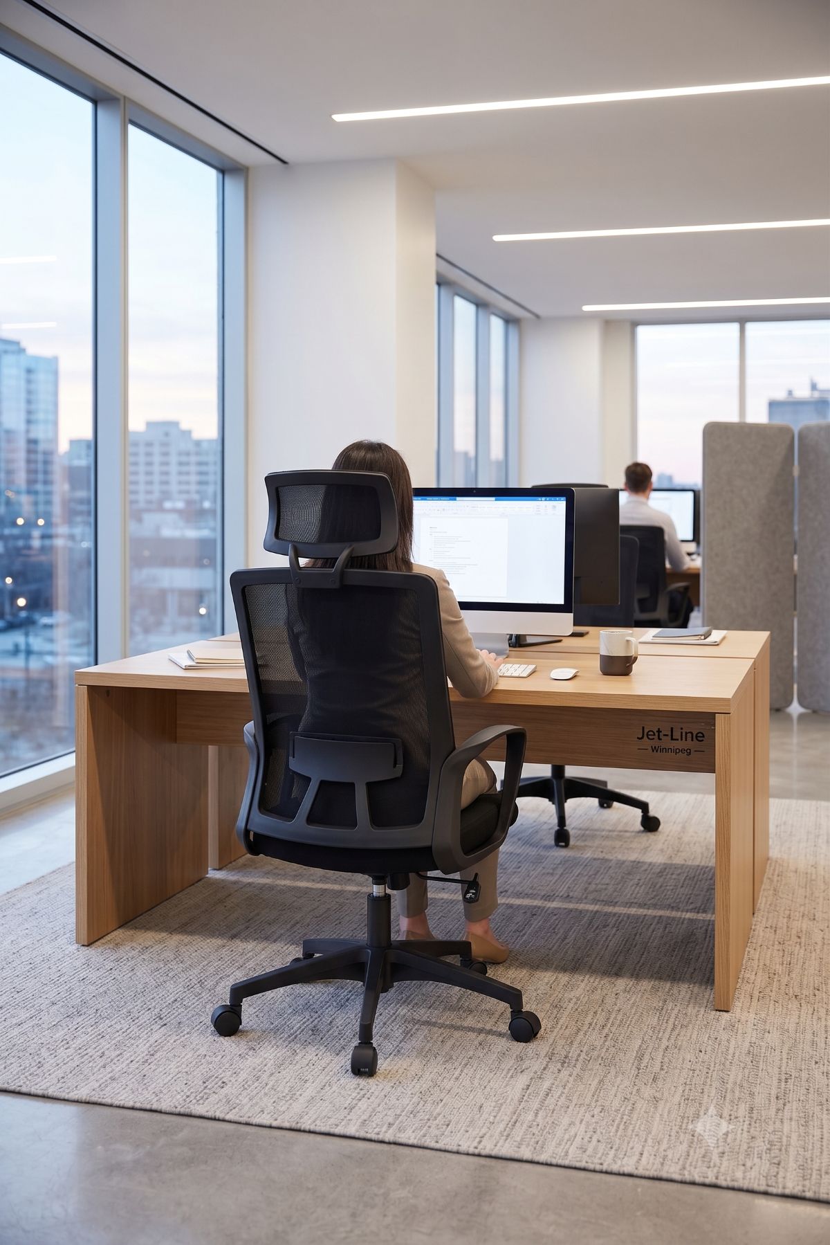 Bürostuhl Schreibtischstuhl Büroausstattung ergonomisch schwarz Jet-Line Drehstuhl Drehsessel Büro