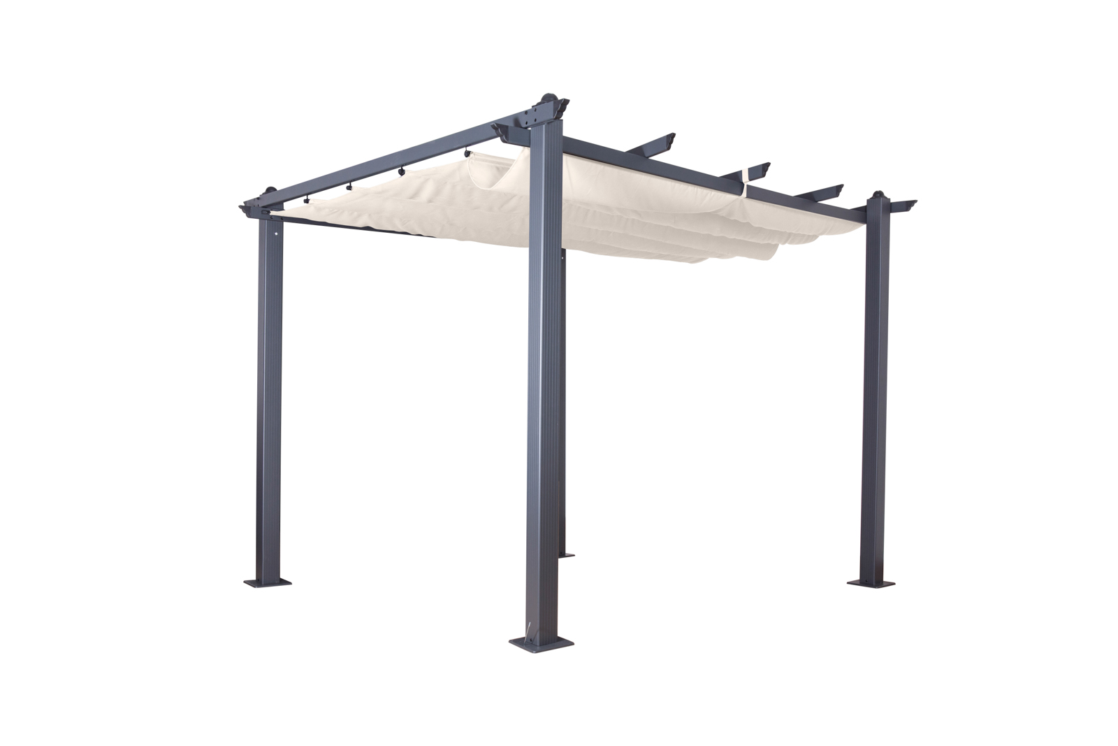 Jet-Line Pavilion Gazebo "Kairo" 3 x 3 m, anthracite-beige