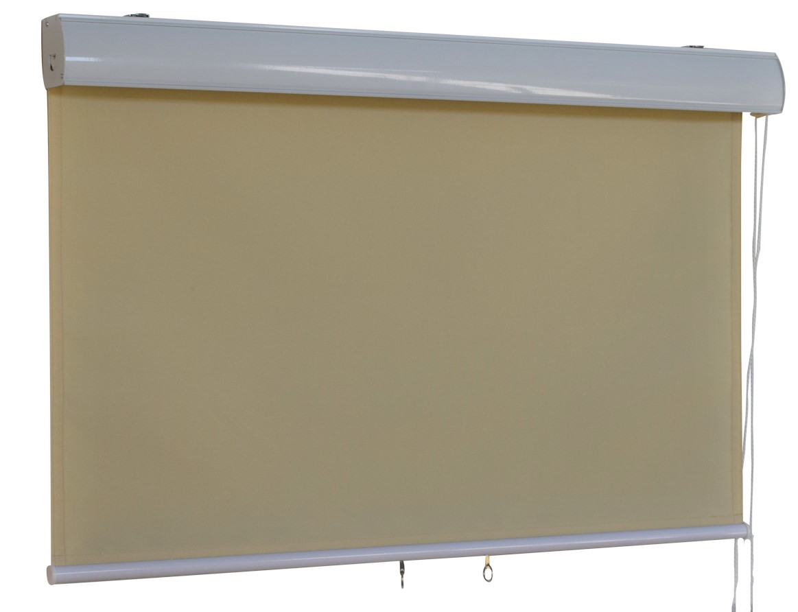 Vertikalmarkise 1.2x2.3 m Balkonmarkise Beschattung von Jet-Line Kassettenrollo beige