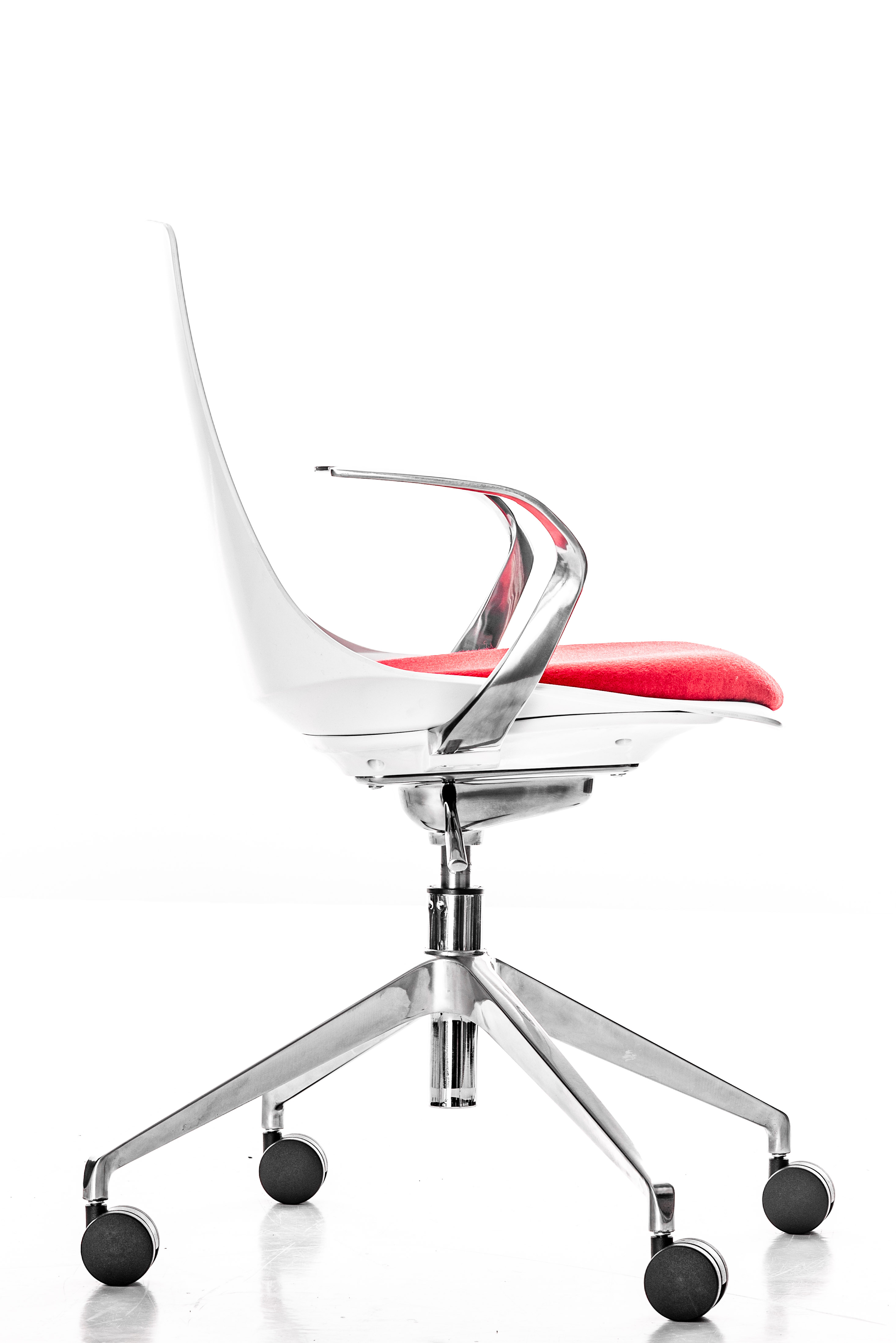 Jet-Line Office-Chair CHARLOTTE, white-red