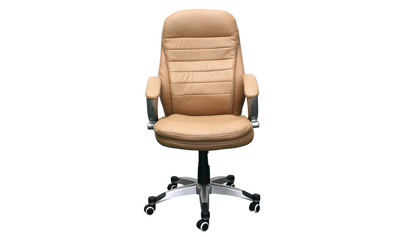 Bürostuhl Rom beige Chef Sessel Echtleder Büro Leder Büro Stuhl Jet-Line