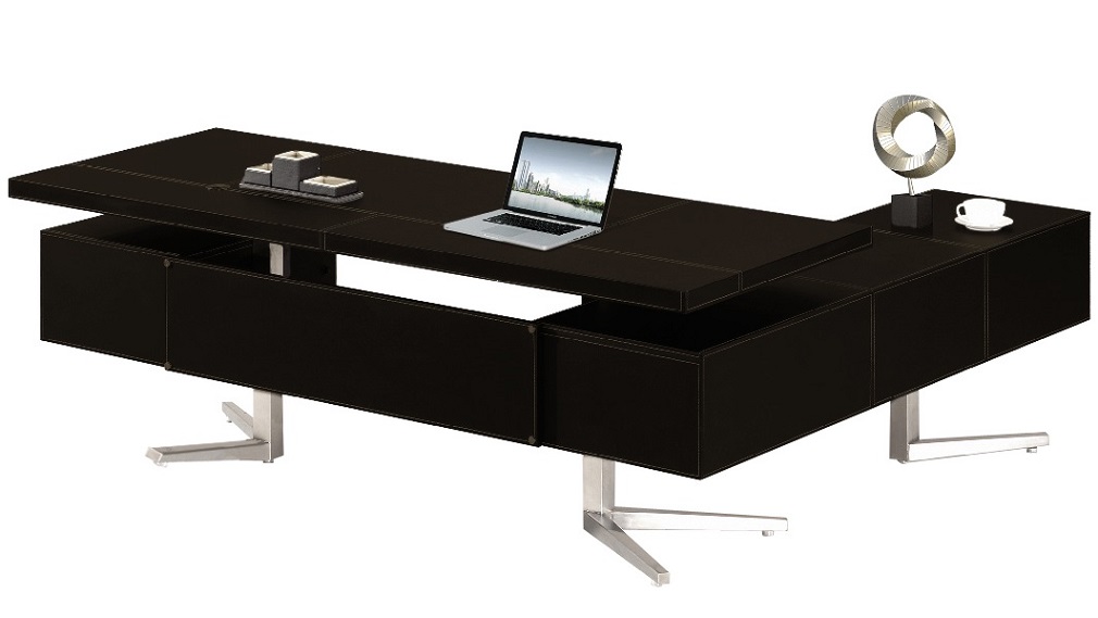 Office-Desk "Bari", brown - left