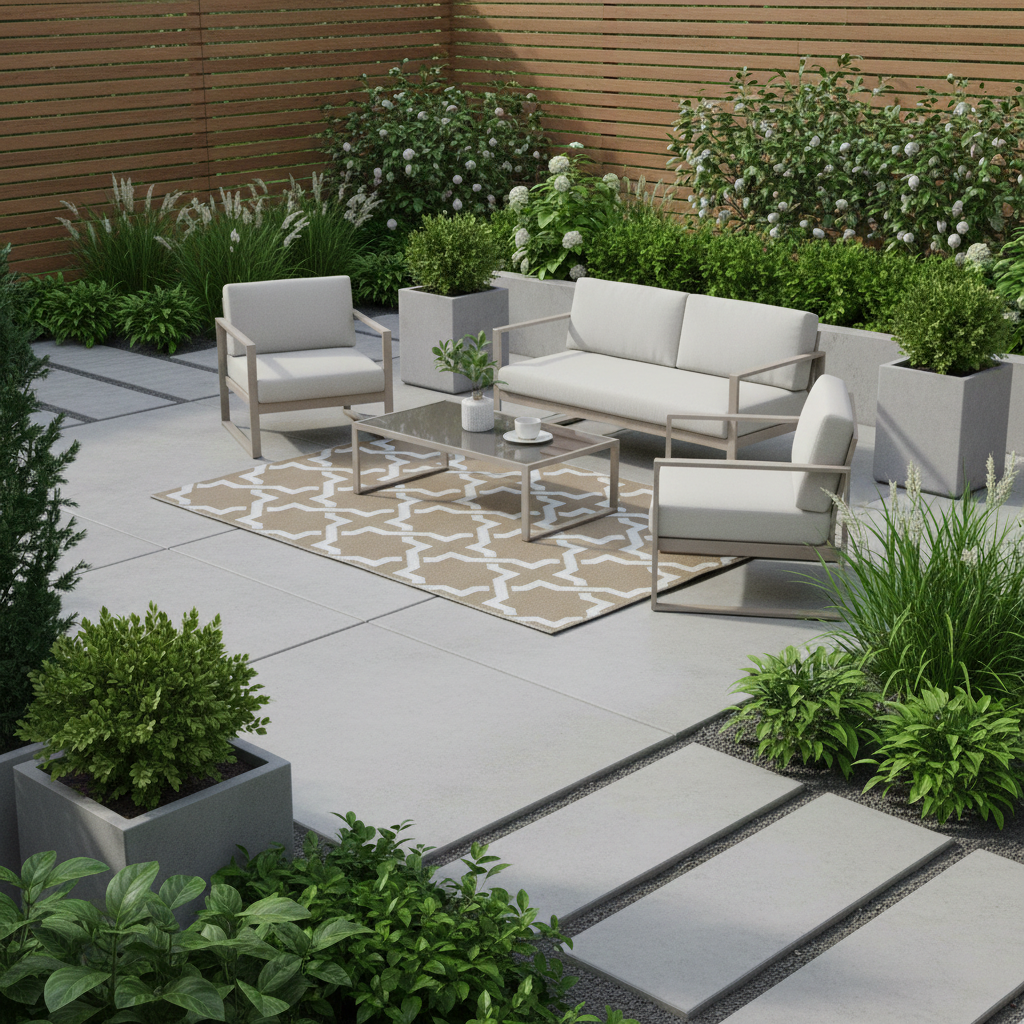 Gartenteppich Kunststoffteppich Modern braun 120x180 cm