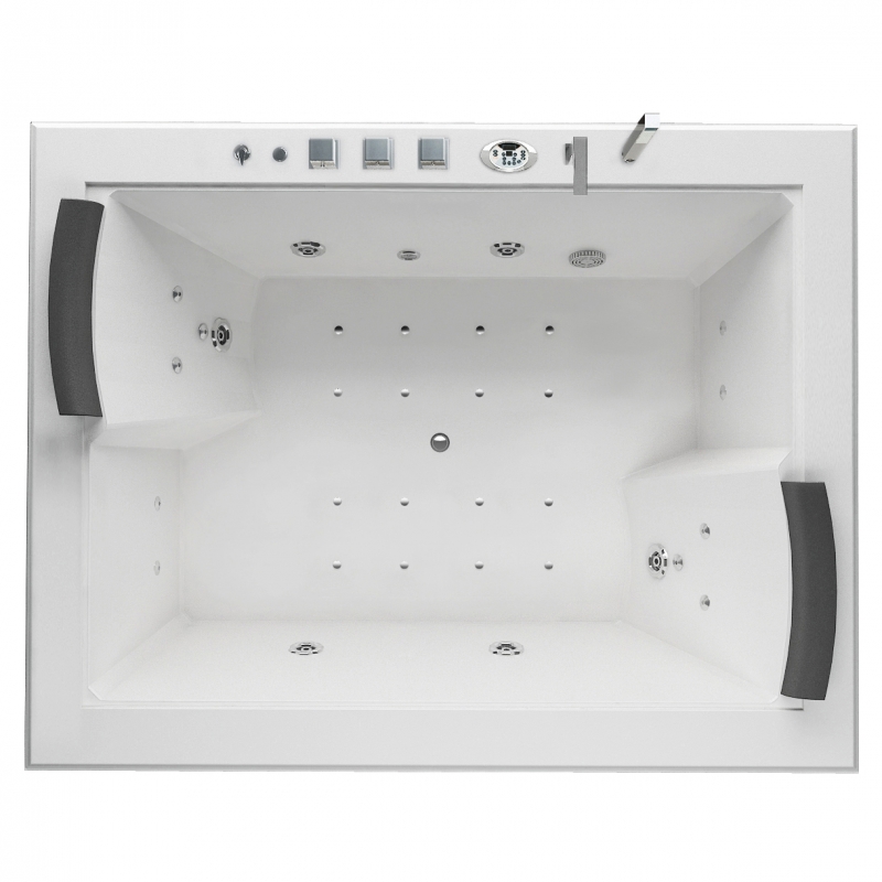 Whirlpool Spa für 2 Personen Badewanne BABILON weiss XXL Vollausstattung
