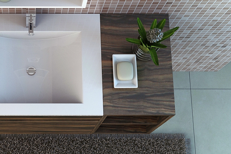 Bathroom Middle Cabinet Brixen (wood look "dark zebra")