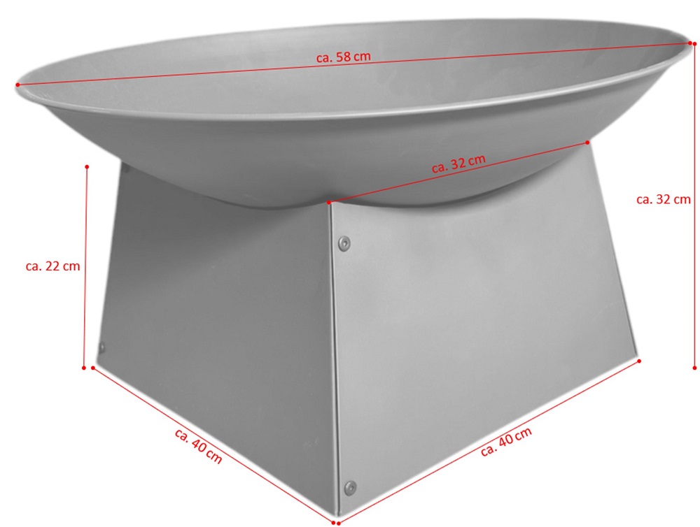 Feuerstelle Pueblo 57x33cm Garten Rostoptik Terrasse Ofen Grill Feuerschale Feuerkorb