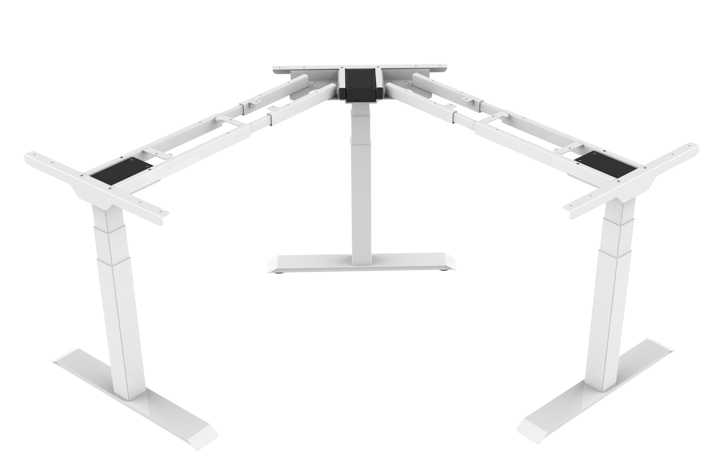 Motorized frame ANGELO for height-adjustable corner-desk, white